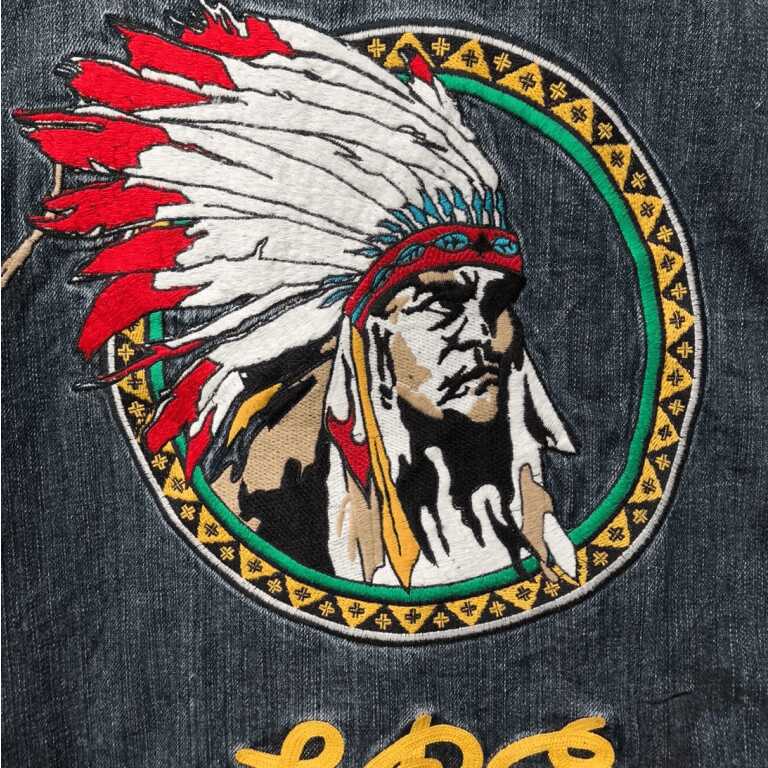 LRG Denim Jacket INDIAN Chief Rocker - Image 4