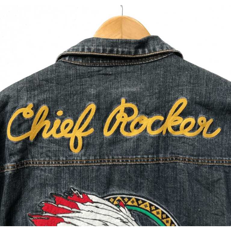 LRG Denim Jacket INDIAN Chief Rocker - Image 3