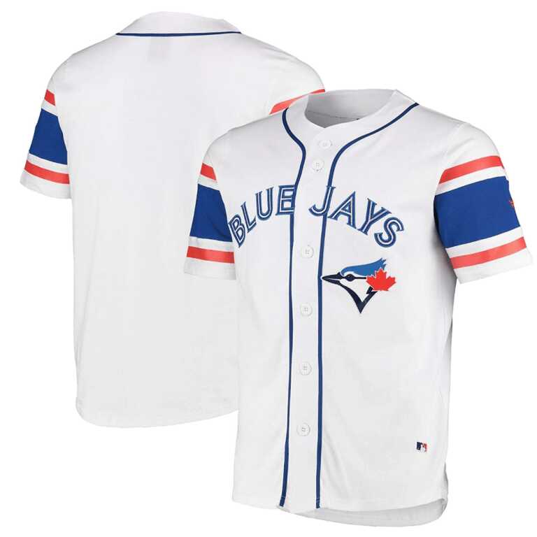 Men's Fanatics Branded Toronto Blue Jay MLB Cotton Supporters Jersey - Image 3