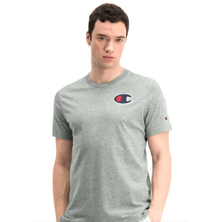 Men's Champion ROCHESTER 1919 Satin C Logo Crew Neck T-Shirt