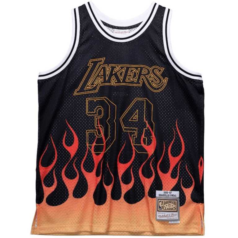 Men’s Swingman Jersey Flames Shaquille O'Neal LA Lakers