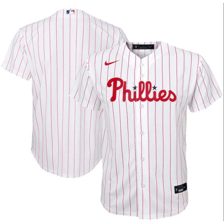 Youth Home Jersey Baseball Nike White Home Replica Philadelphia Phillies