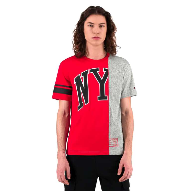 Men's Champion NY Spliced Pocket Crew Neck T-SHIRT