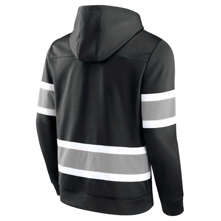 Men's Los Angeles Kings Fanatics Branded Black Iconic Power Play Lace-Up Pullover Hoodie - Image 2