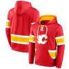Men's Calgary Flames Fanatics Branded Red Iconic Power Play Lace-Up Pullover Hoodie - Image 3