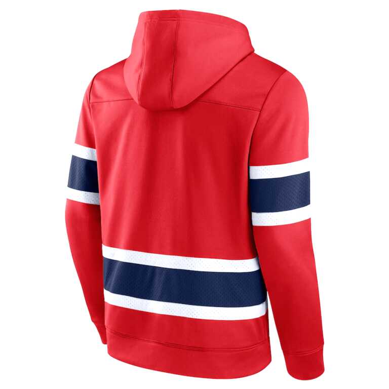 Men's Washington Capitals Fanatics Branded Red Iconic Power Play Lace-Up Pullover Hoodie - Image 2