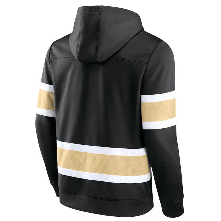 Men's Golden Knights Fanatics Branded Black Iconic Power Play Lace-Up Pullover Hoodie - Image 2