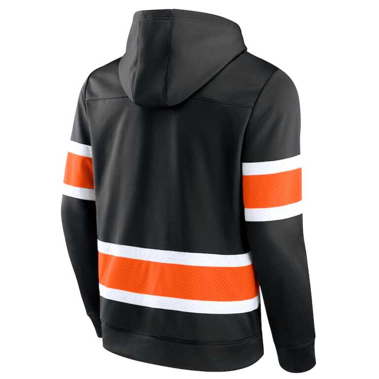 Men's Anaheim Ducks Fanatics Branded Black Iconic Power Play Lace-Up Pullover Hoodie - Image 2