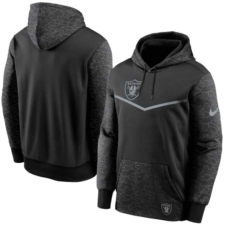Men's Las Vegas Raiders Reflective RFLCTV Nike Therma-FIT NFL Hoodie - Image 5