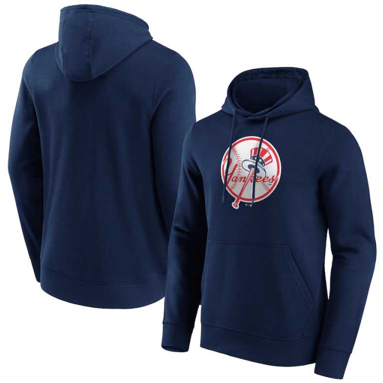 Men's Fanatic New York Yankees Iconic Primary Colour Logo Graphic Hoodie - Image 3