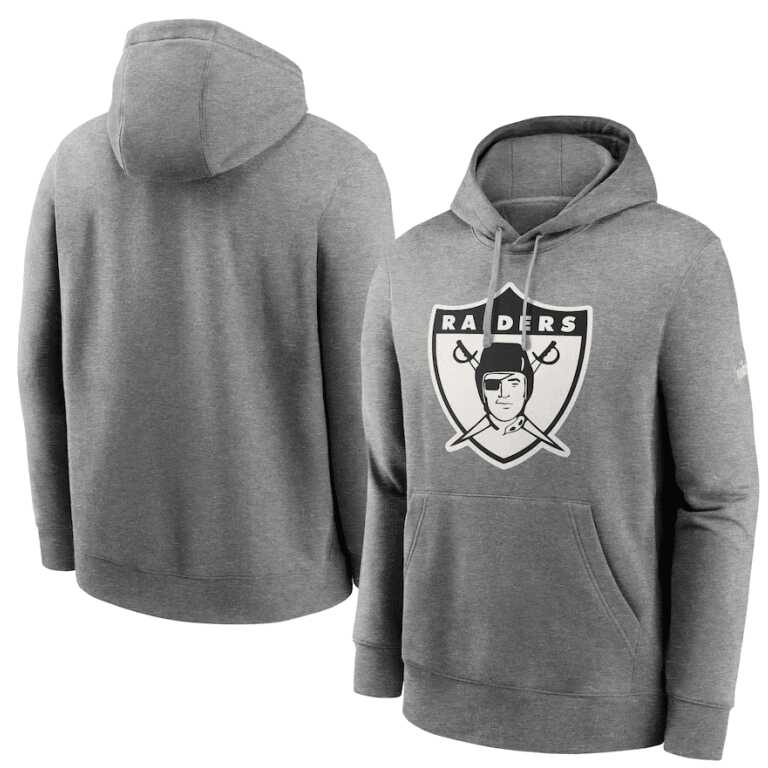 Men's Las Vegas Raiders Nike Rewind Club Fleece Pullover Hoodie - Image 3