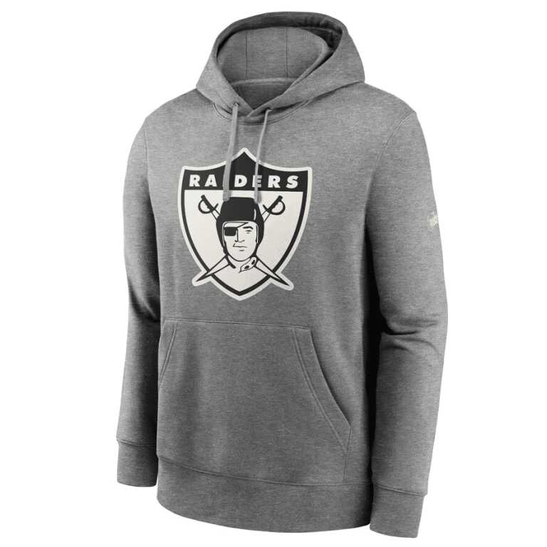 Men's Las Vegas Raiders Nike Rewind Club Fleece Pullover Hoodie