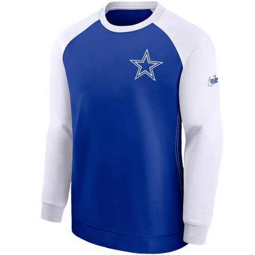 Men's Dallas Cowboys Nike Dri-Fit Raglan Crew Sweatshirt