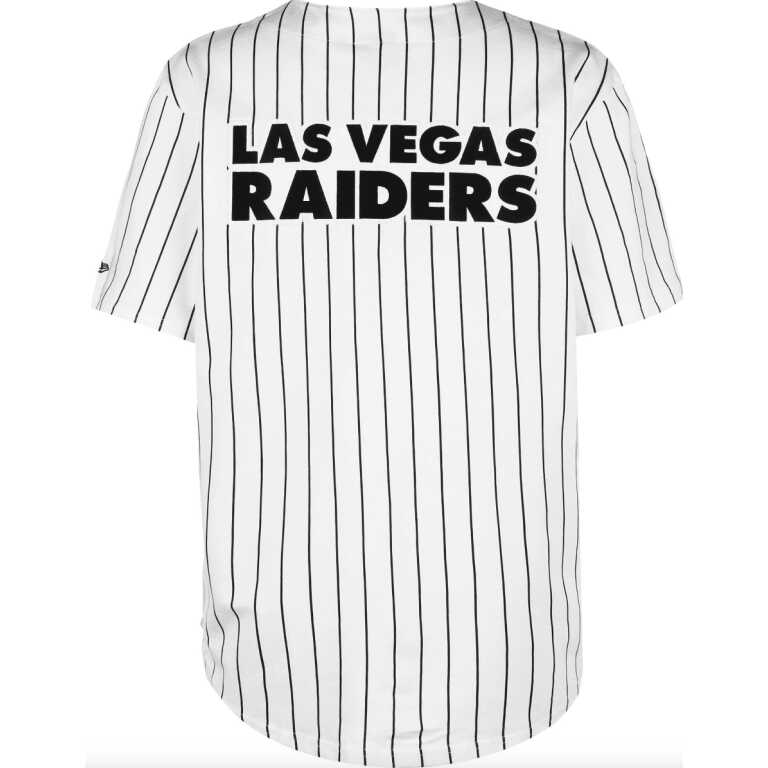 Men's Raiders Pinstripe Baseball Jersey - Image 2