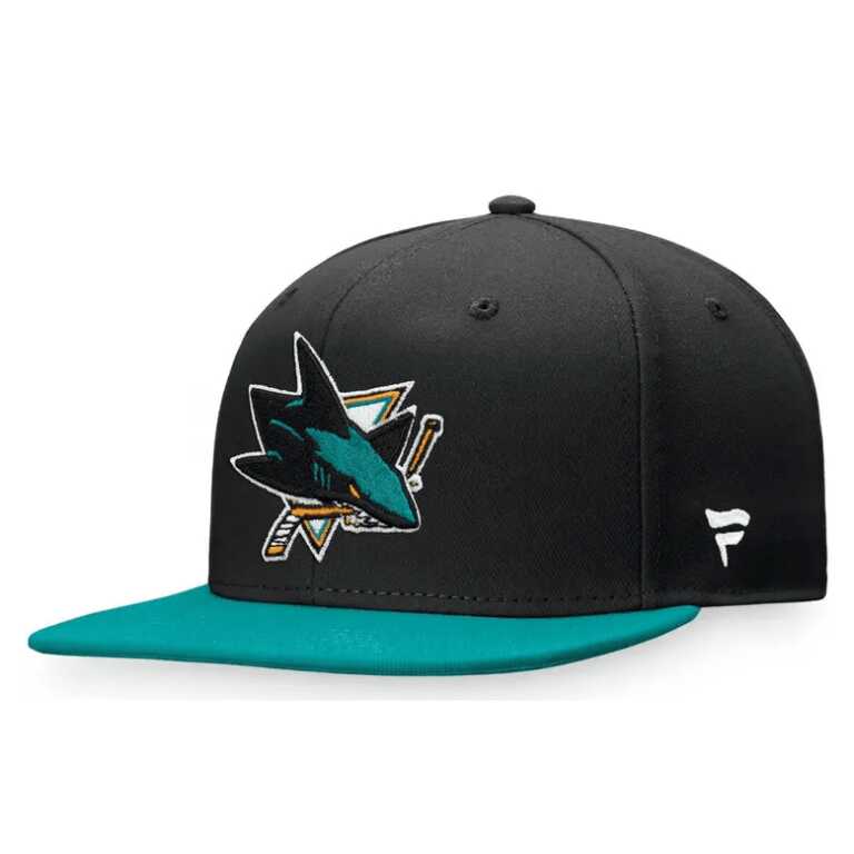 Men's Fanatics Branded Black San Jose Sharks Core Primary Logo Snapback Adjustable Hat