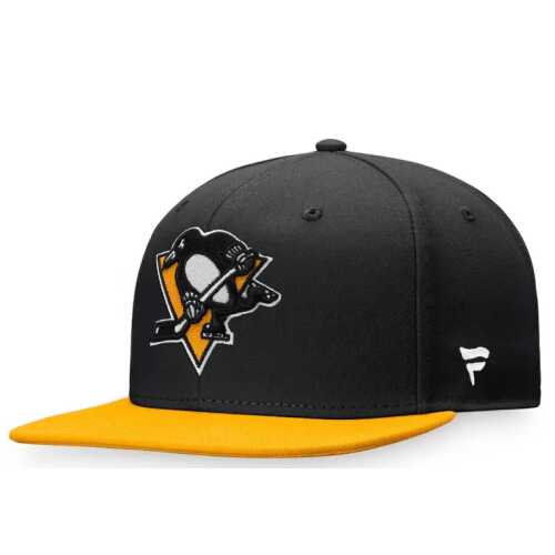 Men's Fanatics Branded Black Pittsburgh Penguins Core Primary Logo Snapback Adjustable Hat