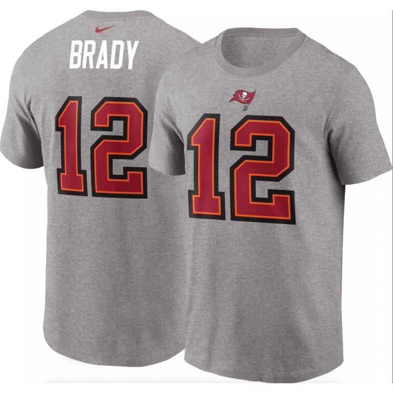 Men's Tampa Bay Buccaneers Tom Brady Nike Name & Number T-Shirt - Image 3