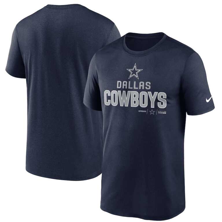 Men's Dallas Cowboys Nike Navy Legend Community Performance T-Shirt - Image 3