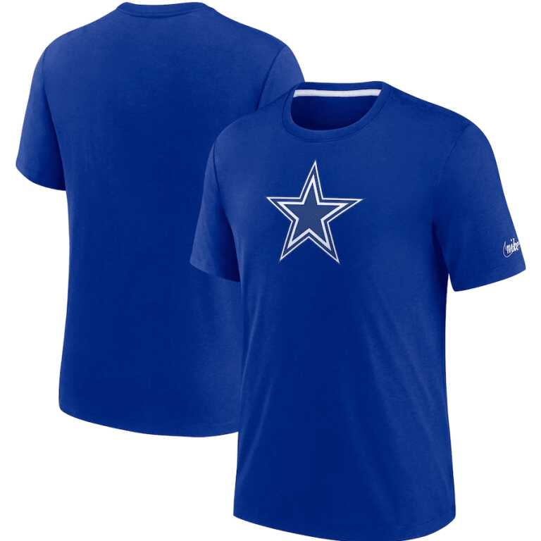 Men's Nike Royal Dallas Cowboys Historic Impact Tri-Blend T-Shirt - Image 3