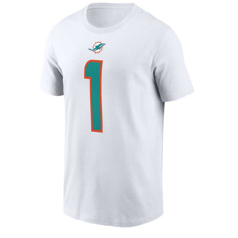 Men's Miami Dolphins Tua Tagovailoa Nike Name & Number T-Shirt