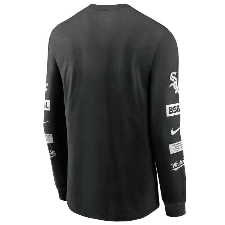 Men's Nike Chicago White Sox MLB Double Header Tri-Blend Longsleeve - Image 2