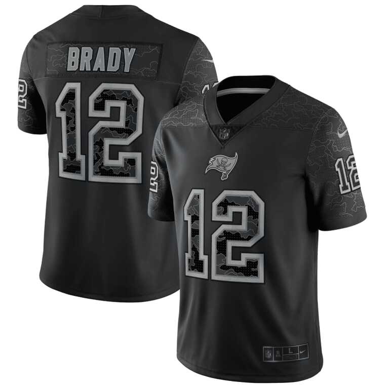 Men's Tom Brady #12 Tampa Bay Buccaners Nike Reflective RFLCTV Limited NFL Jersey - Image 5