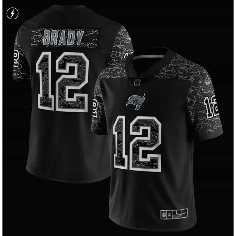 Men's Tom Brady #12 Tampa Bay Buccaners Nike Reflective RFLCTV Limited NFL Jersey - Image 6