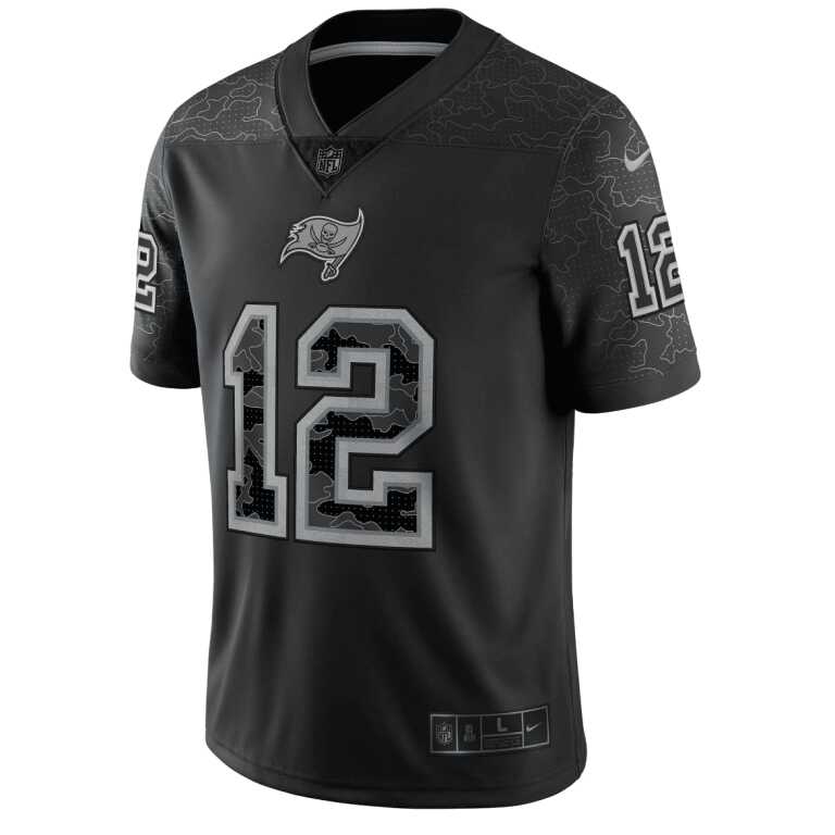 Men's Tom Brady #12 Tampa Bay Buccaners Nike Reflective RFLCTV Limited NFL Jersey