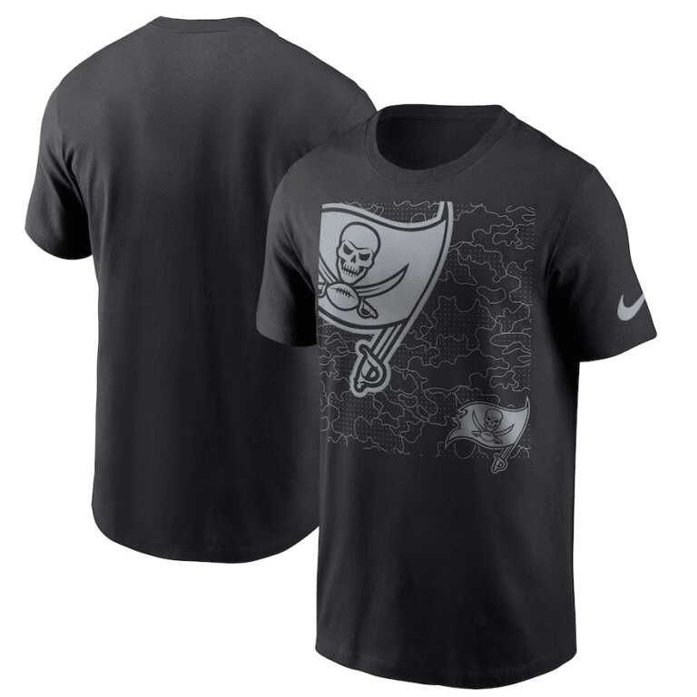 Men's Men's Nike Black Tampa Bay Buccaneers RFLCTV T-Shirt - Image 4