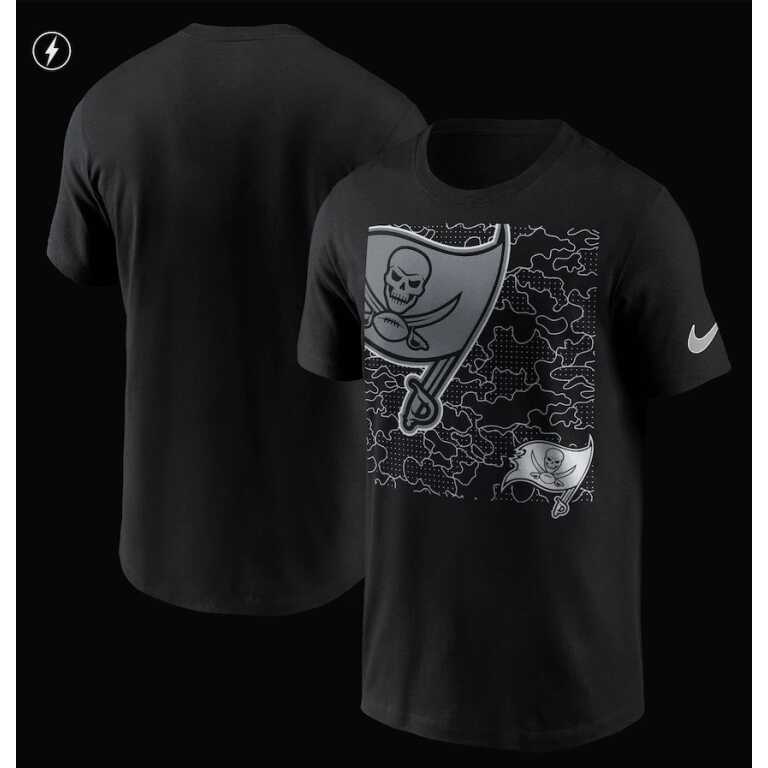 Men's Men's Nike Black Tampa Bay Buccaneers RFLCTV T-Shirt - Image 5