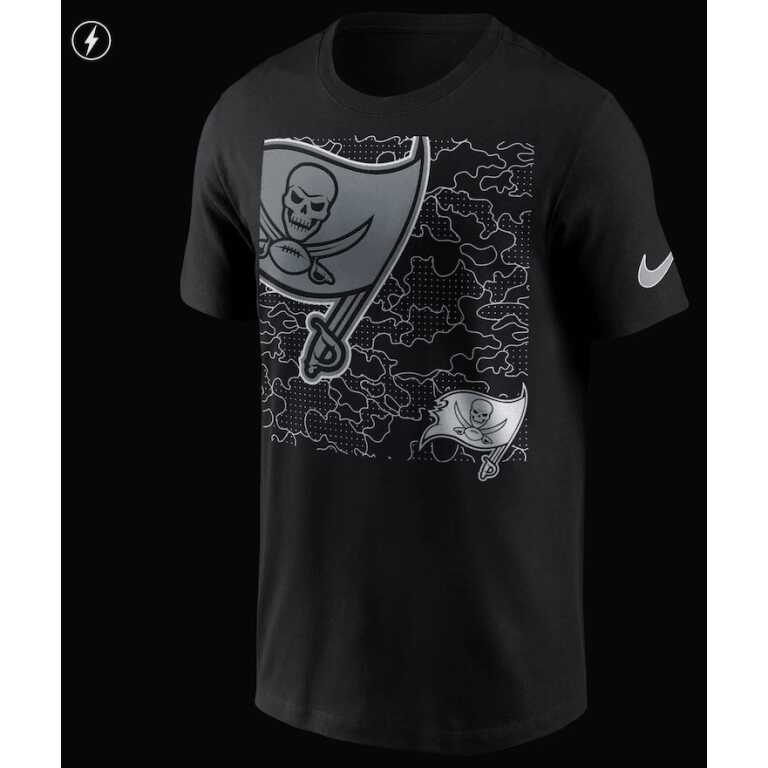 Men's Men's Nike Black Tampa Bay Buccaneers RFLCTV T-Shirt - Image 2