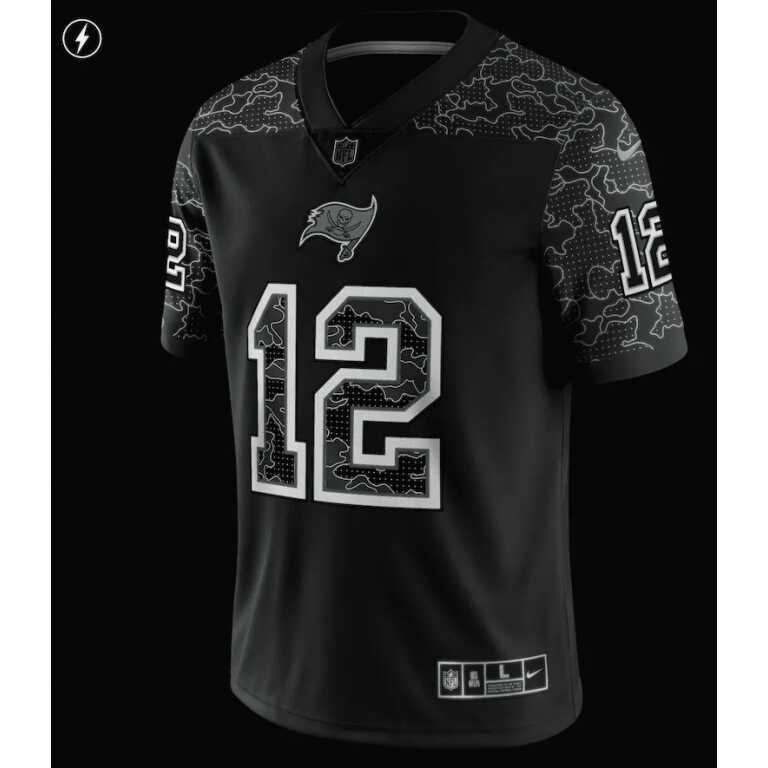 Men's Tom Brady #12 Tampa Bay Buccaners Nike Reflective RFLCTV Limited NFL Jersey - Image 2