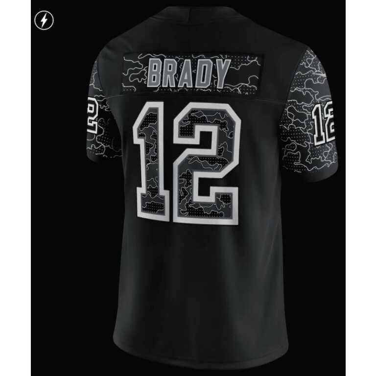 Men's Tom Brady #12 Tampa Bay Buccaners Nike Reflective RFLCTV Limited NFL Jersey - Image 4