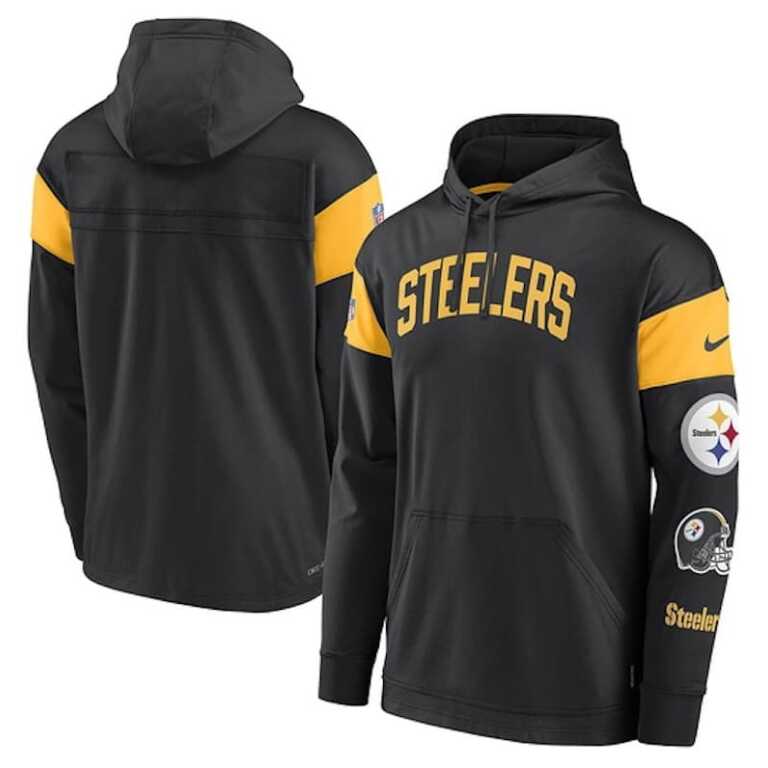 Men's Pittsburgh Steelers Nike Athletic Dry-FIT Arch Jersey - Image 3