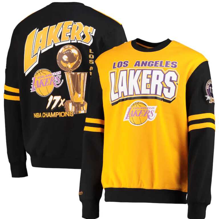 Mitchell & Ness Los Angeles Lakers NBA All Over Crew 2.0 - Image 3
