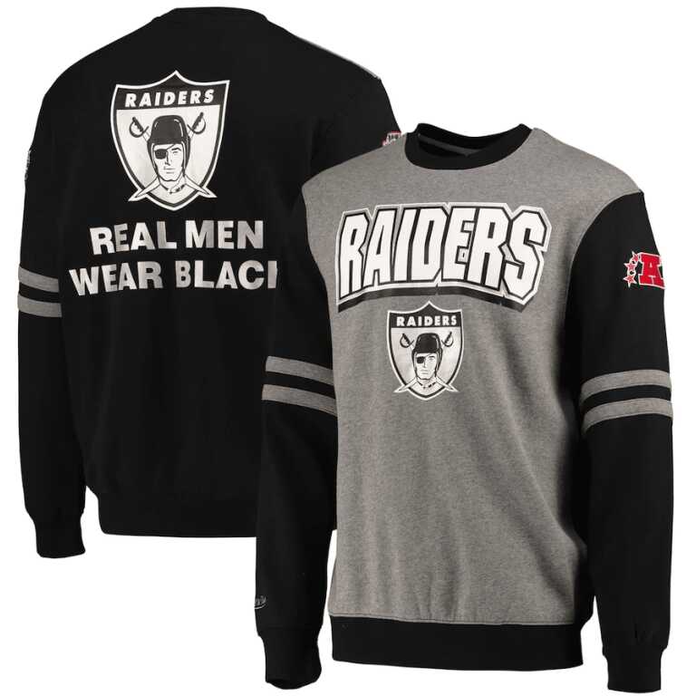 Mitchell & Ness Oakland Raiders NBA All Over Crew 2.0 - Image 3