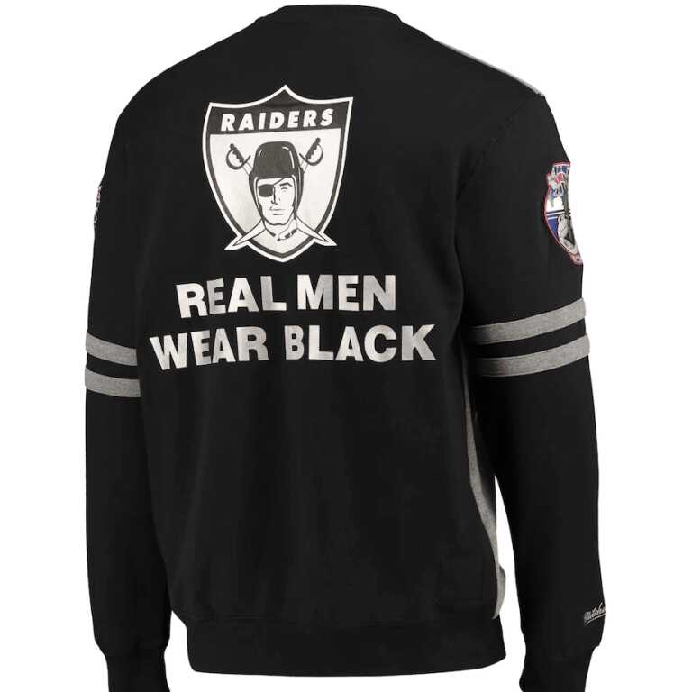 Mitchell & Ness Oakland Raiders NBA All Over Crew 2.0 - Image 2