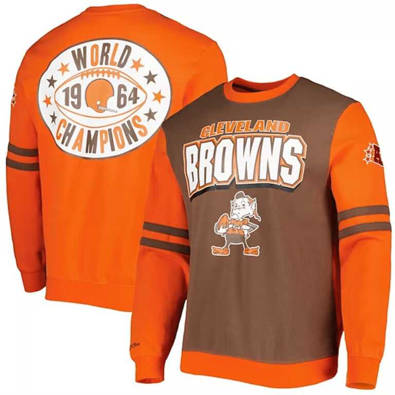 Mitchell & Ness  Cleveland Browns NBA All Over Crew 2.0 - Image 3