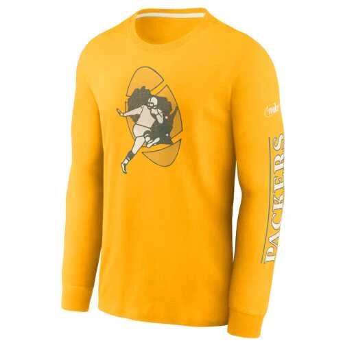 Men's Nike Green Bay Packers Fashion Tri-Blend Long Sleeve T-Shirt