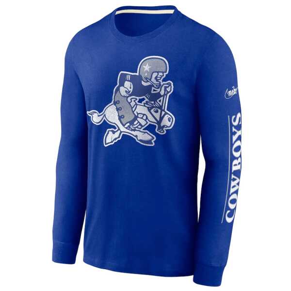 Men's Nike Dallas Cowboys Fashion Tri-Blend Long Sleeve T-Shirt