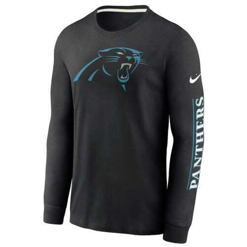 Men's Nike Carolina Panthers Fashion Tri-Blend Long Sleeve T-Shirt