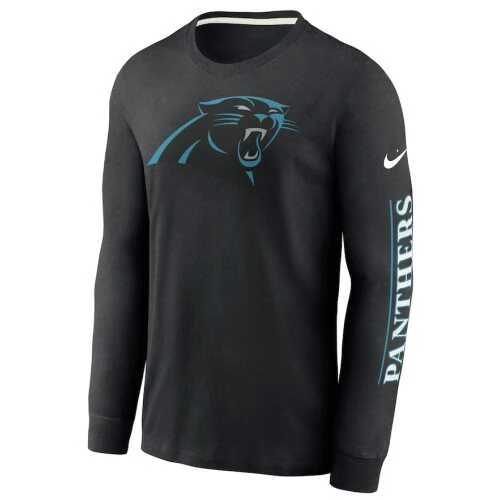 Men's Nike Carolina Panthers Fashion Tri-Blend Long Sleeve T-Shirt