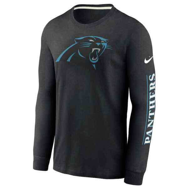 Men's Nike Carolina Panthers Fashion Tri-Blend Long Sleeve T-Shirt