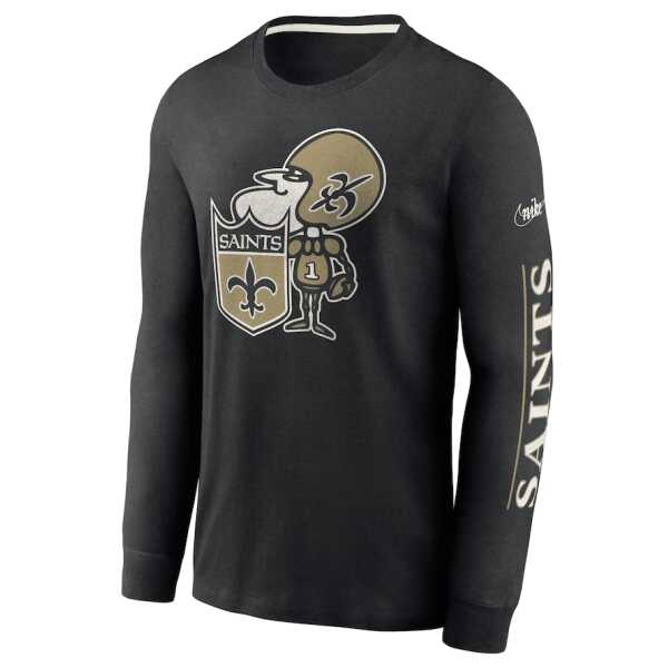Men's Nike New Orleans Saints Fashion Tri-Blend Long Sleeve T-Shirt