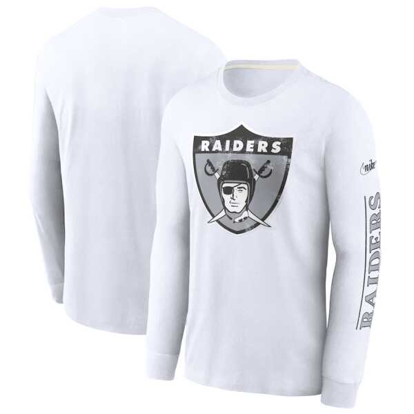 Men's Nike Las Vegas Raiders Fashion Tri-Blend Long Sleeve T-Shirt - Image 2