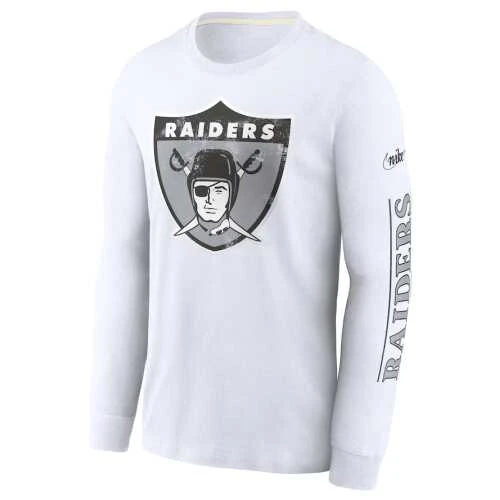 Men's Nike Las Vegas Raiders Fashion Tri-Blend Long Sleeve T-Shirt