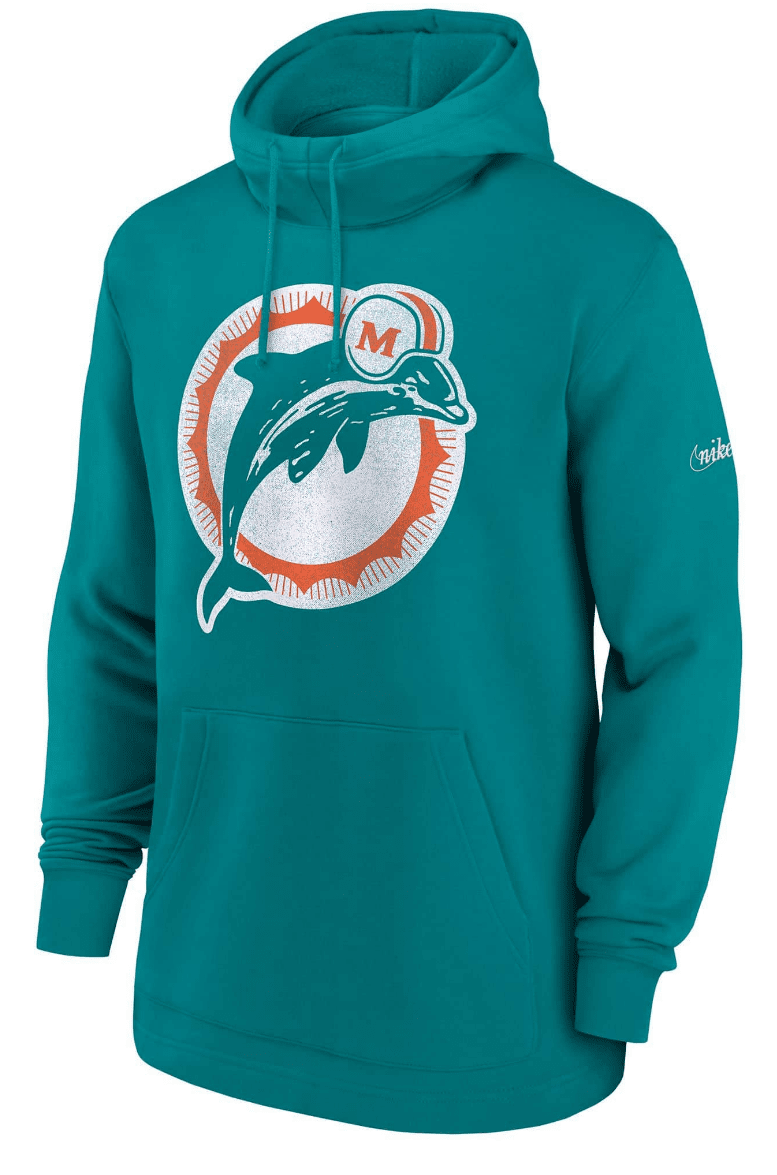 Comienzo Imaginativo Leeds Men's Nike NFL Miami Dolphins Throwback Fleece Hoody - Hipnotiq Shop