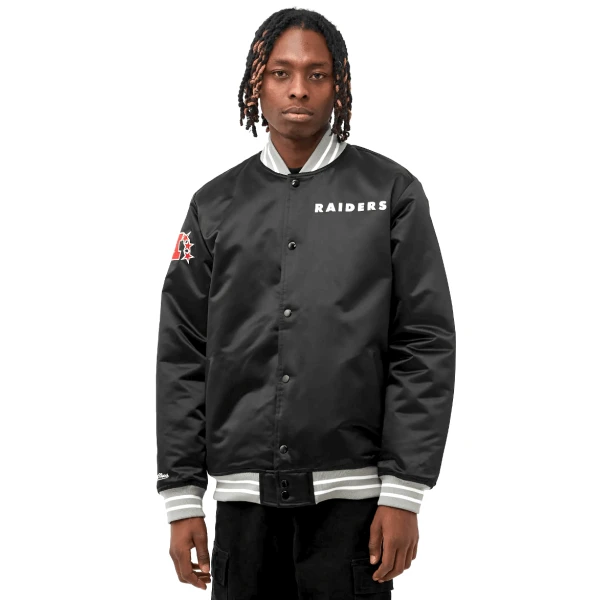 MITCHELL & NESS LAS VEGAS RAIDERS HEAVYWEIGHT SATIN JACKET