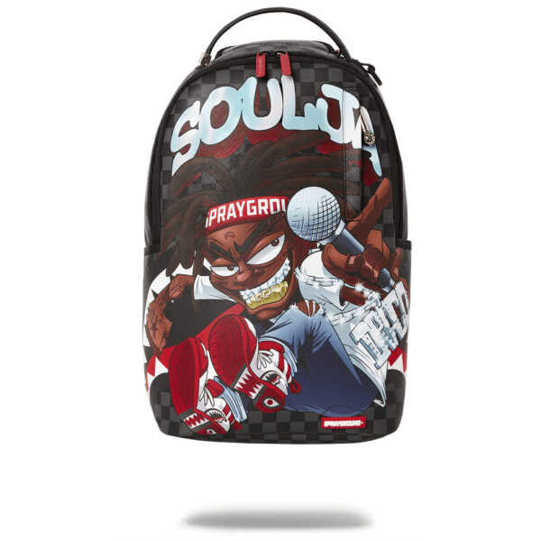 MOCHILA SPRAYGROUND SOULJA BOY ON THE RUN BACKPACK NEGRO