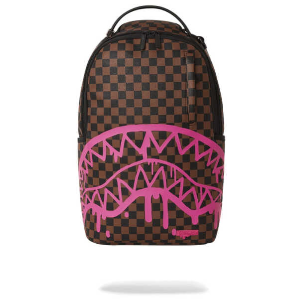 MOCHILA SPRAYGROUND PINK DRIP BROWN CHECK DLX BACKPACK